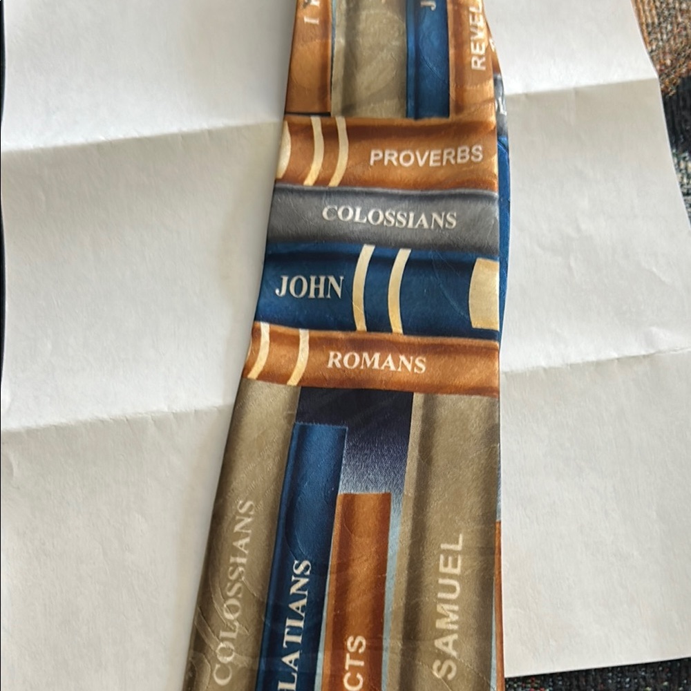 Men's Multicolor Book Print Tie